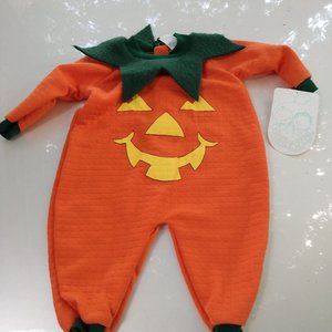 Halloween Pumpkin Infant Onesie soft Costume or regular fall outfit size med